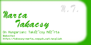marta takacsy business card